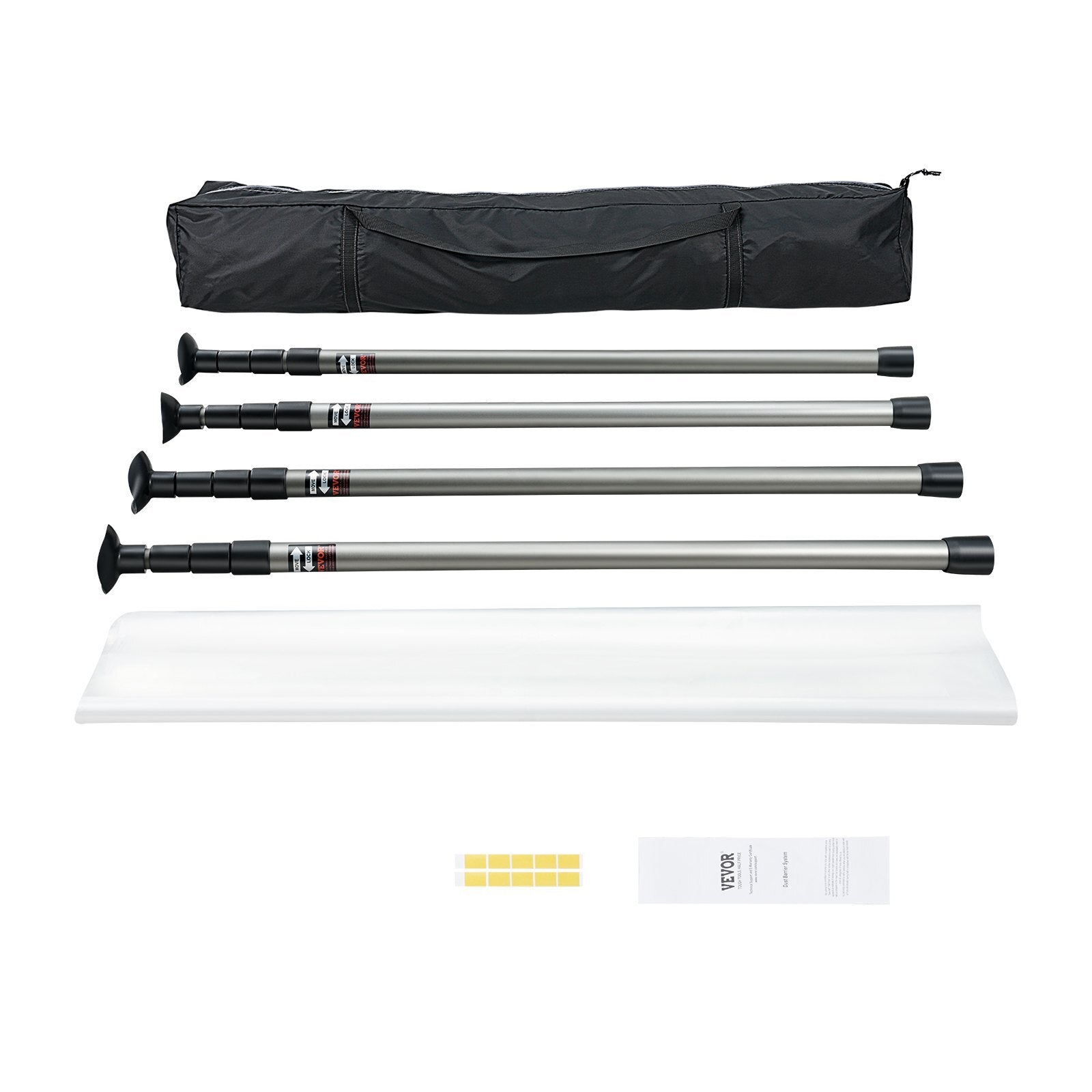 VEVOR Dust Barrier Poles 12 Ft with 4 Telescoping Poles Dust - Premium Dust Barriers from VEVOR - Just $108.56! Shop now at Rapidvehicles