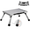 VEVOR RV Steps, Aluminum Alloy Folding Platform Step Adjustable Height, Portable Step Stool with Wide Anti-Slip Surface, Rubber Feet, Reflective Strips and Handle, Supports Up to 1000lbs - Premium RV Step from VEVOR - Just $47.59! Shop now at Rapidvehicles