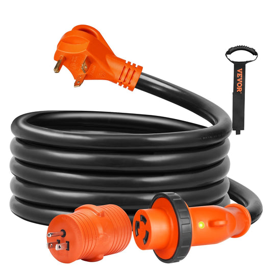 VEVOR 15 Feet RV Power Cord, 30 Amp, Heavy Duty STW 3*10AWG - Premium RV Extension Cord from VEVOR - Just $73.97! Shop now at Rapidvehicles