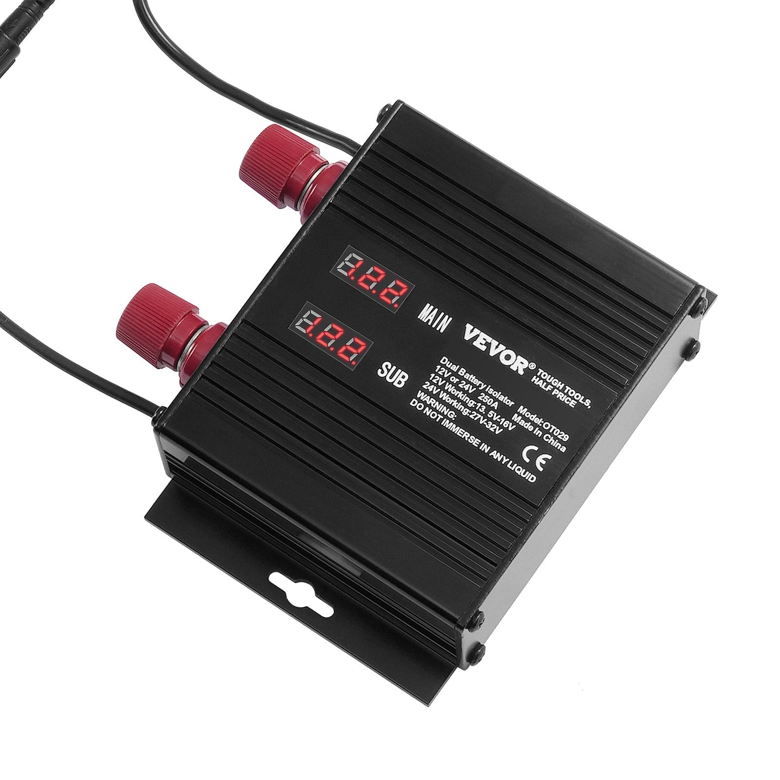 VEVOR 250 AMP Dual Battery Smart Isolator, 12V/24V, Universal VSR Voltage Sensitive Relay Battery Isolator Intelligent with LCD Screen, for Car Truck ATV RV Battery Starter Controller Power Switch - Premium Battery Isolator Kit from VEVOR - Just $86.79! Shop now at Rapidvehicles