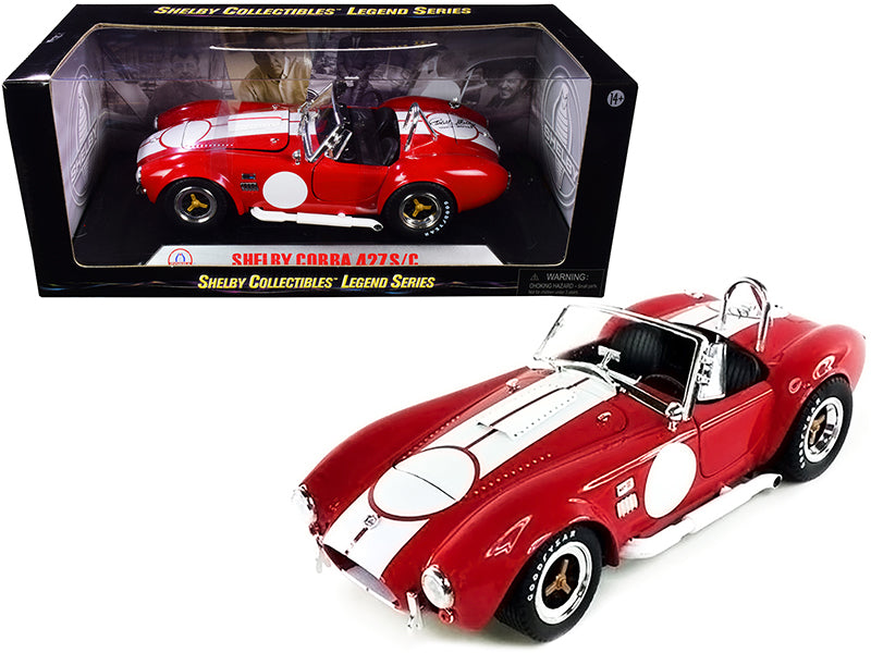 1965 Shelby Cobra 427 S/C Red with White Stripes with PrintedFREE SHIPPING IN US - Premium  from Rapidvehicles - Just $116.09! Shop now at Rapidvehicles