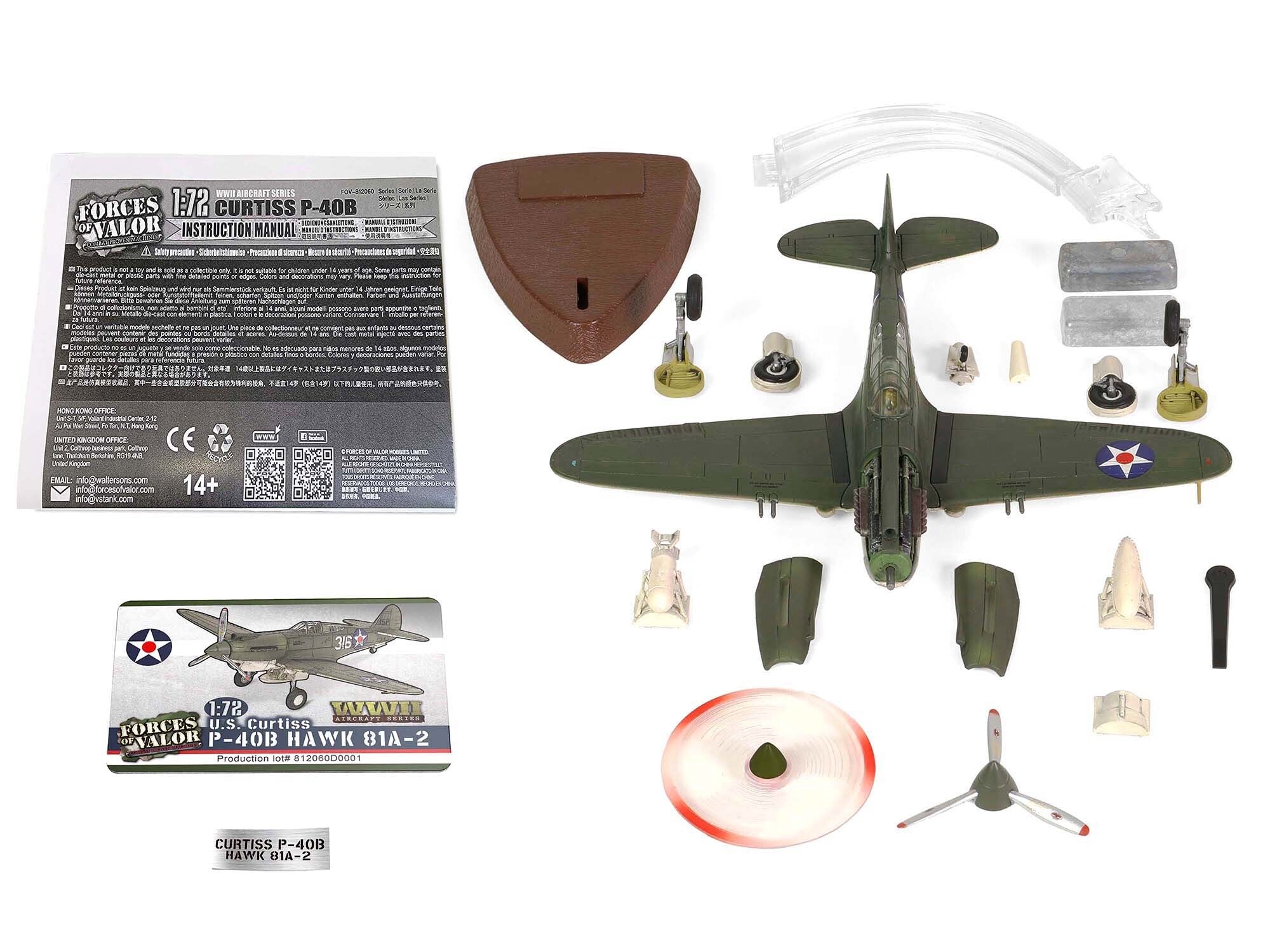 Curtiss P-40B HAWK 81A-2 (P-8127) Aircraft Fighter "47th Pursuit Squadron (15th Pursuit Group) Serial : 316/15P Hawaiian Islands Pearl Habor" (7 December 1941) "WW2 Aircrafts Series" 1/72 Diecast Model by Forces of Valor - Premium Curtiss from Forces Of Valor - Just $94.99! Shop now at Rapidvehicles