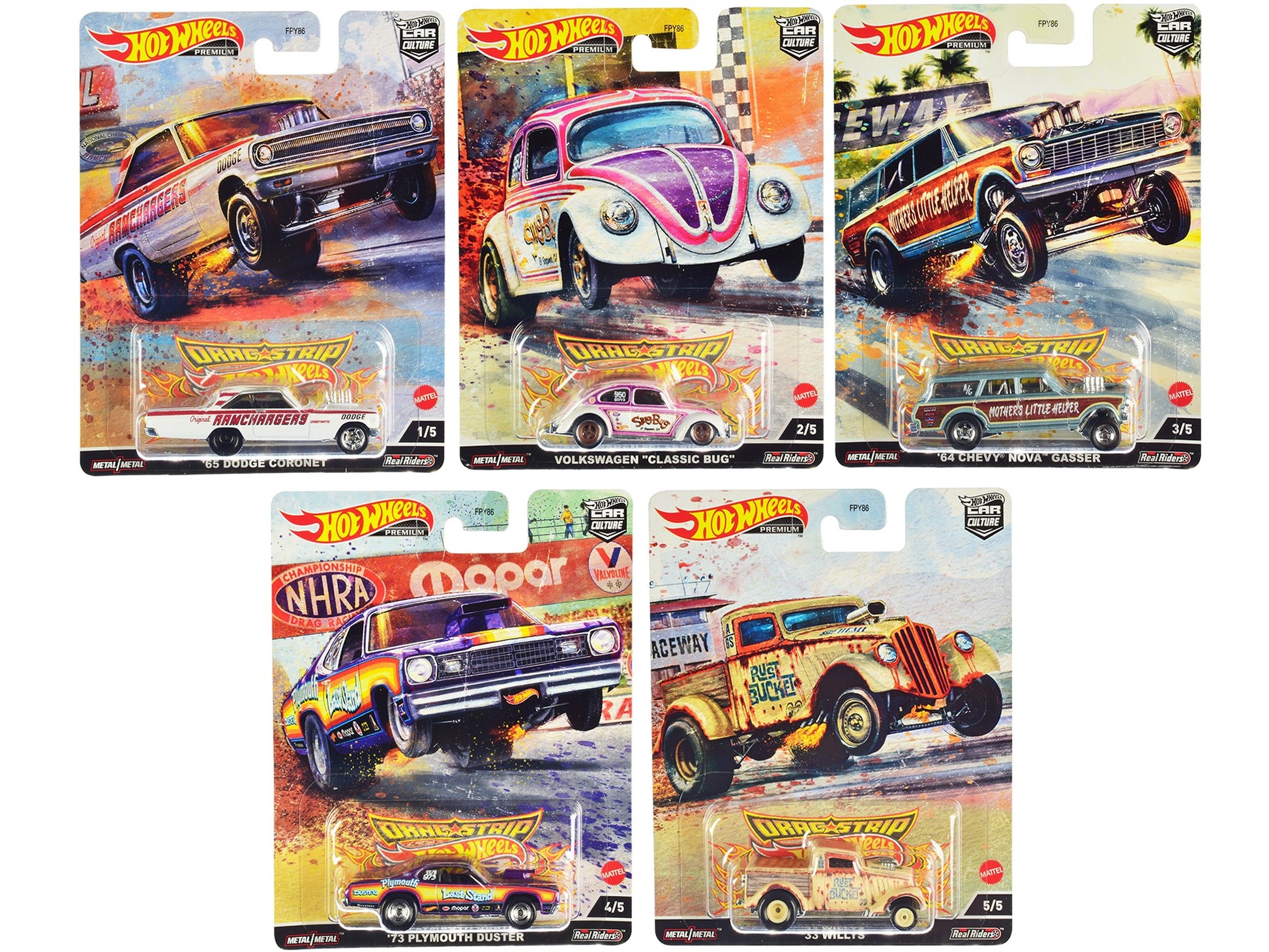 "Drag Strip" 5 piece Set "Car Culture" Series Diecast Model Cars - Premium Other from Hotwheels - Just $77.39! Shop now at Rapidvehicles