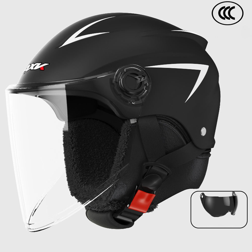 Motorcycle Open Face Helmet Quick Release Buckle Ventilated Helmet With Detachable Scarf For Men Women galaxy gray - Premium Motorcycle Helmets from Rapidvehicles - Just $44.99! Shop now at Rapidvehicles