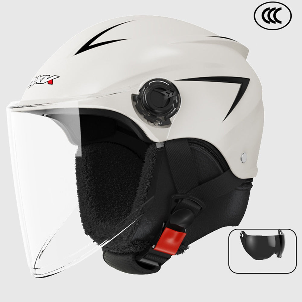 Motorcycle Open Face Helmet Quick Release Buckle Ventilated Helmet With Detachable Scarf For Men Women galaxy gray - Premium Motorcycle Helmets from Rapidvehicles - Just $44.99! Shop now at Rapidvehicles