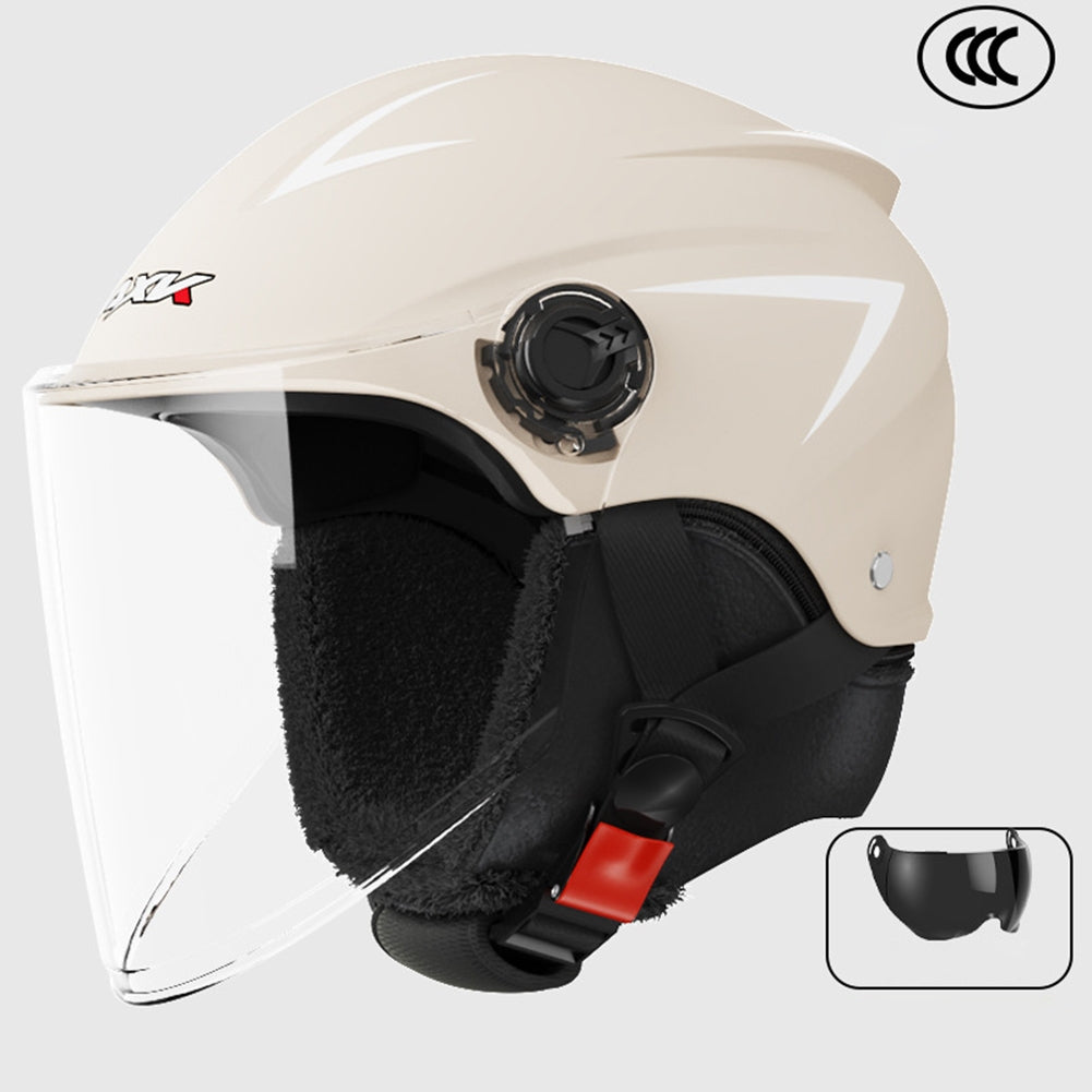 Motorcycle Open Face Helmet Quick Release Buckle Ventilated Helmet With Detachable Scarf For Men Women galaxy gray - Premium Motorcycle Helmets from Rapidvehicles - Just $44.99! Shop now at Rapidvehicles