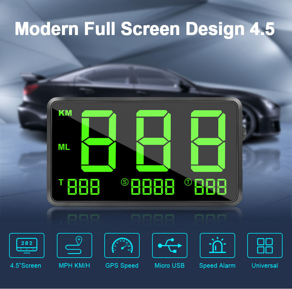 C80 Car Hud Head Up Display Universal Digital Gps Speedometer over Speed Alarm for Vehicle Motorcycles - Premium Other Car Electronics from Rapidvehicles - Just $44.42! Shop now at Rapidvehicles