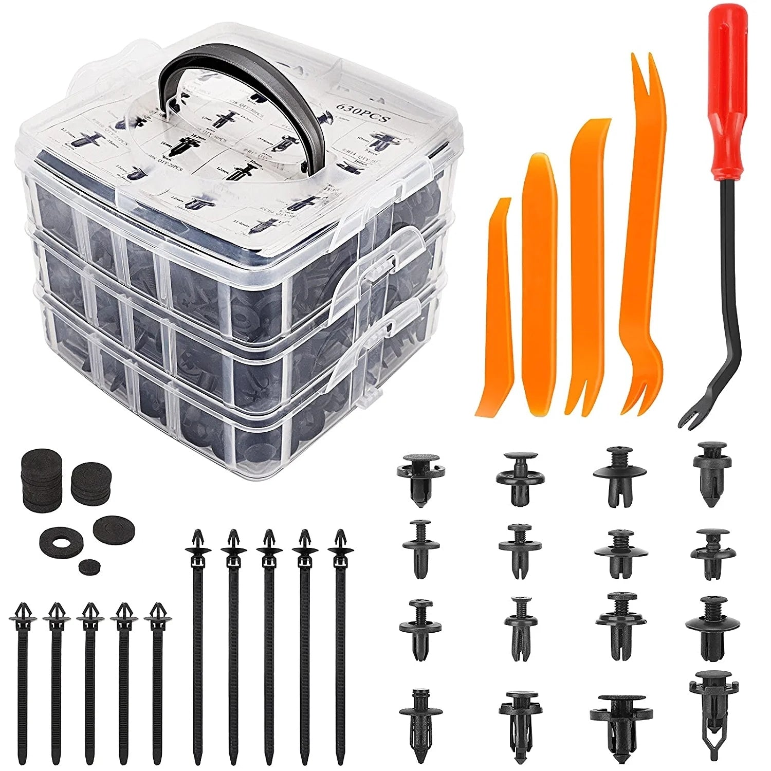 675pcs Car Retainer Clips Kit With 3-layer Plastic Boxed Bumper - Premium Car Organizers from Rapidvehicles - Just $52.99! Shop now at Rapidvehicles