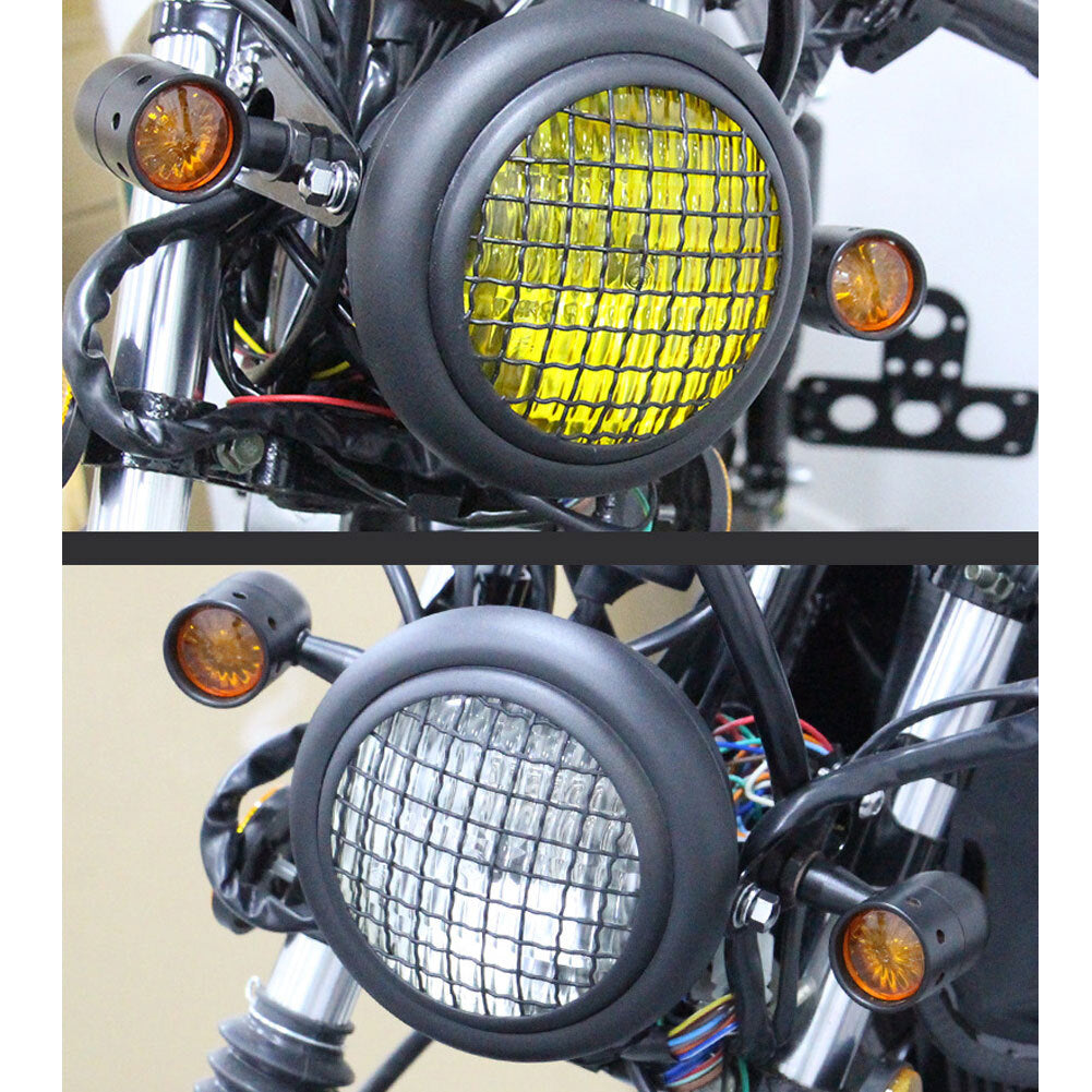 Motorcycle Grille Headlights Motorcycle  Headlight Metal Retro - Premium Car LED Lights from Rapidvehicles - Just $40.99! Shop now at Rapidvehicles