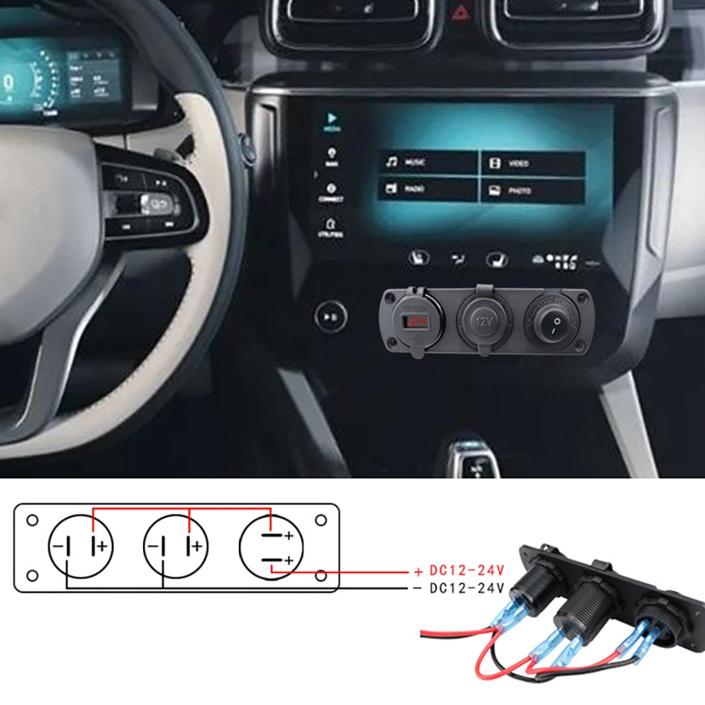 12-24v Rv Car Charger Socket Cigarette Lighter Waterproof Switch Combination Qc3.0 Quick Charge Dual Usb Socket blue - Premium Car Chargers from Rapidvehicles - Just $30.99! Shop now at Rapidvehicles