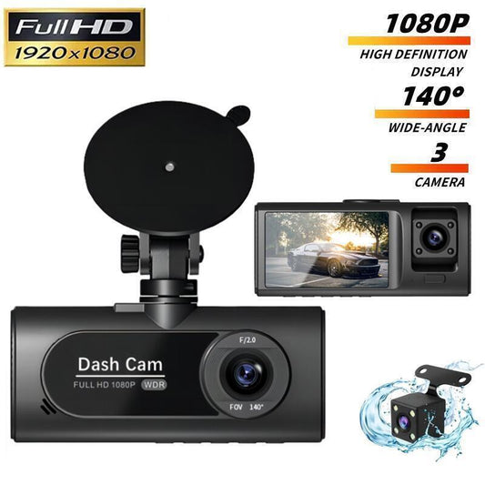 3 Channel Dash Cam Camera, Front Inside and Rear Camera WiFi - Premium Car DVR from Rapidvehicles - Just $65.99! Shop now at Rapidvehicles