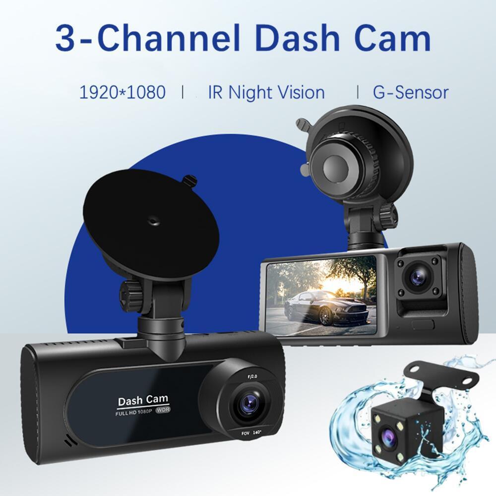 3 Channel Dash Cam Camera, Front Inside and Rear Camera WiFi Camcorder Camera 1080P HD Loop V20 WIFI front+inside - Premium Car DVR from Rapidvehicles - Just $54.36! Shop now at Rapidvehicles