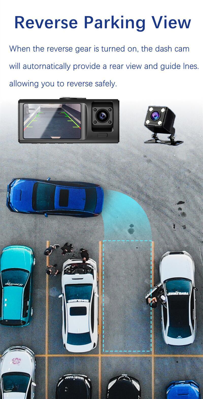 3 Channel Dash Cam Camera, Front Inside and Rear Camera WiFi Camcorder Camera 1080P HD Loop V20 WIFI front+inside - Premium Car DVR from Rapidvehicles - Just $54.36! Shop now at Rapidvehicles