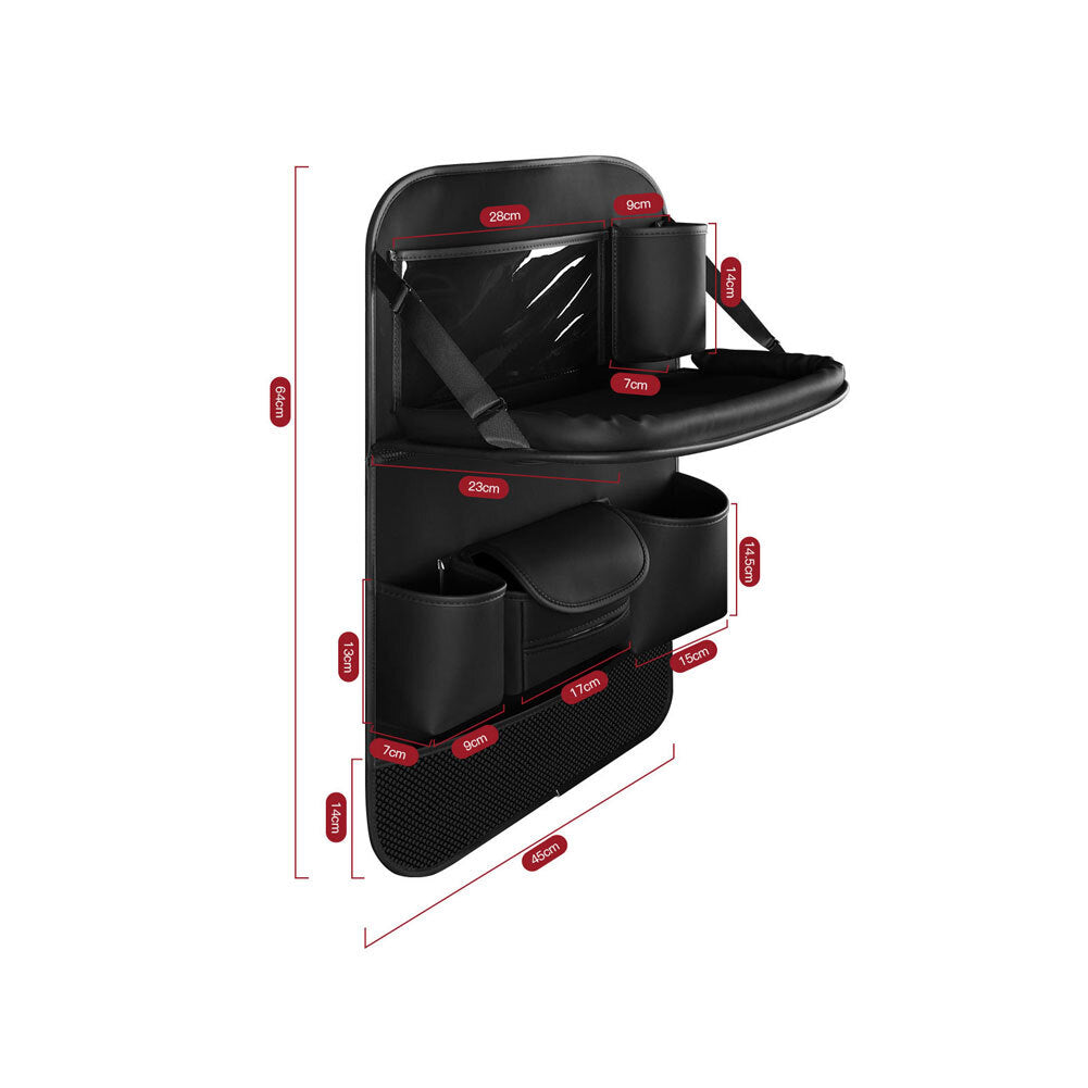 Car Back Seat Organizer With Foldable Table Tray, Adjustable - Premium Car Organizers from Rapidvehicles - Just $63.89! Shop now at Rapidvehicles