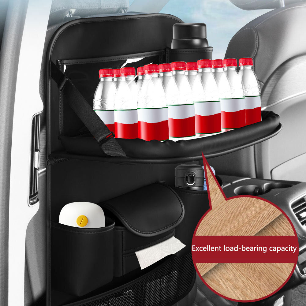 Car Back Seat Organizer With Foldable Table Tray, Adjustable - Premium Car Organizers from Rapidvehicles - Just $63.89! Shop now at Rapidvehicles