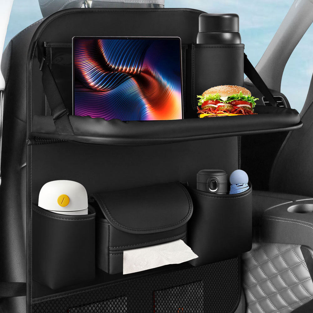 Car Back Seat Organizer With Foldable Table Tray, Adjustable - Premium Car Organizers from Rapidvehicles - Just $70.99! Shop now at Rapidvehicles