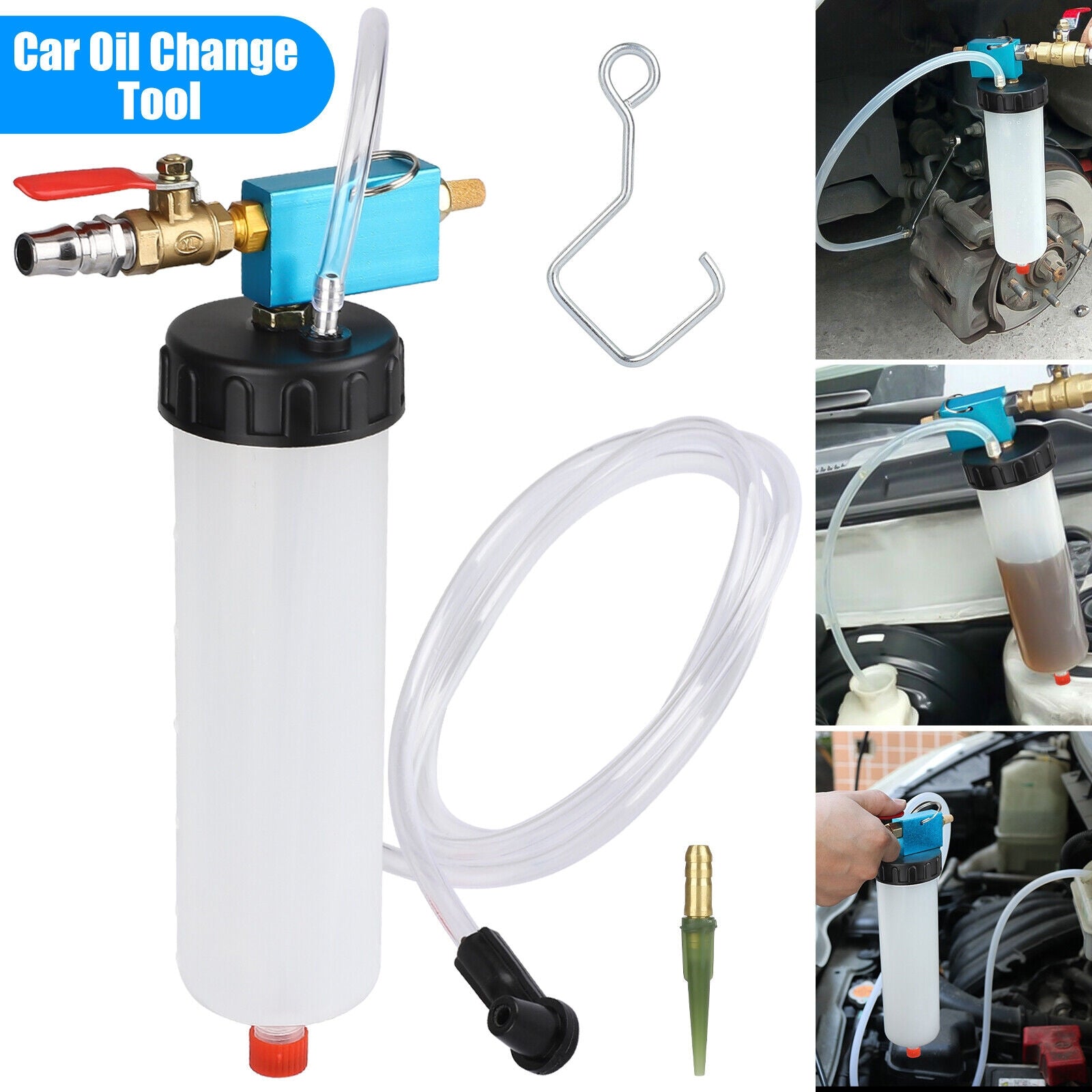 Brake Fluid Bleeder Kit With 1/4 Inch Air Quick Plug Portable And - Premium Other Car Tools from Rapidvehicles - Just $38.99! Shop now at Rapidvehicles