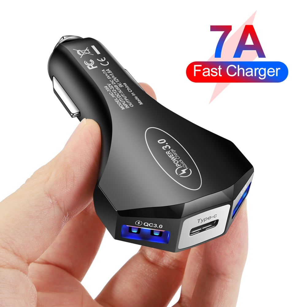 QC3.0 3.5A 2USB Type-c Car Charger Constant Temperature Fast - Premium Car Chargers from Rapidvehicles - Just $13.99! Shop now at Rapidvehicles