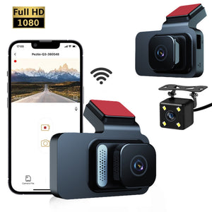 Dash Cam Front And Rear 1080P High-definition WiFi Dual Dash Camera For Cars PSTIG APP Infrared Night Light Y02 Camera - Premium Car DVR from Rapidvehicles - Just $41.89! Shop now at Rapidvehicles