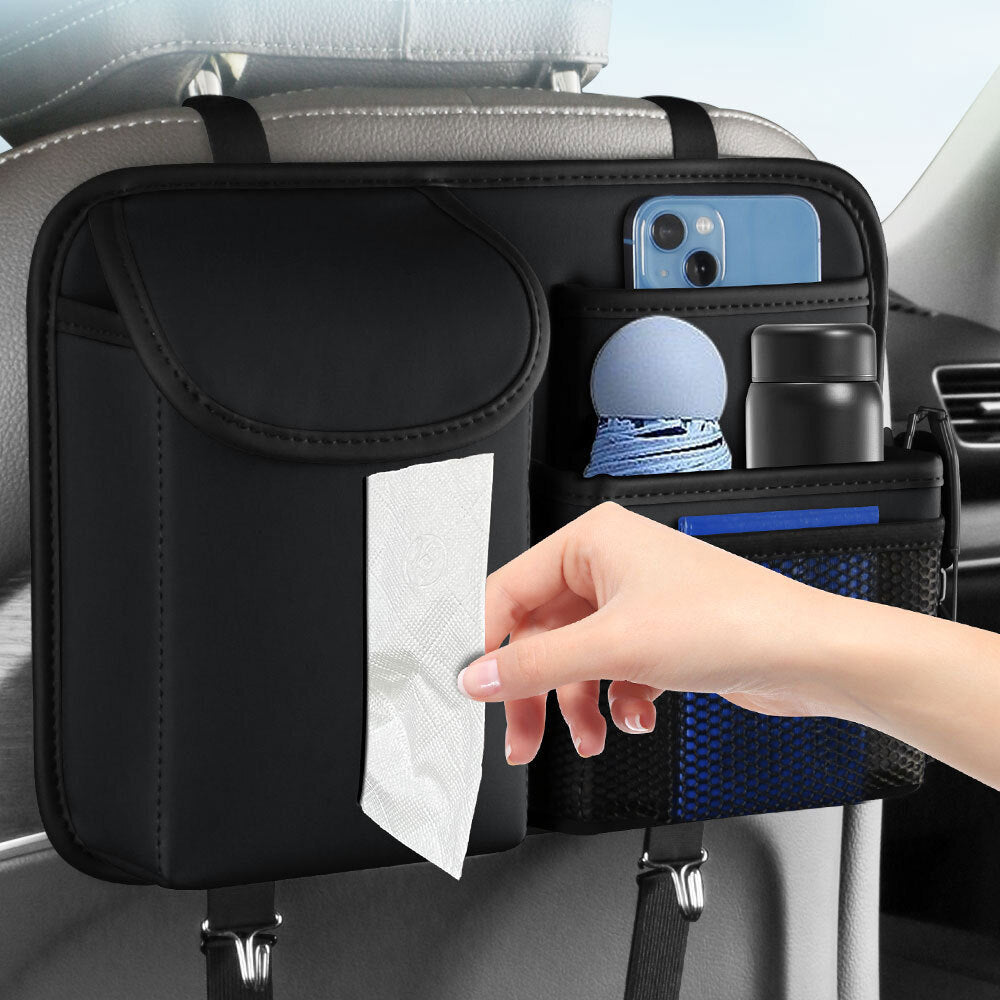 Car Seat Back Hanging Bag Leather, Cup Holders Tissue Pouch - Premium Car Organizers from Rapidvehicles - Just $41.99! Shop now at Rapidvehicles