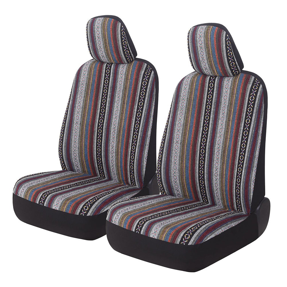 Car Seat Covers Stripe Multicolor Stripe Boho Print Automotive Seat Protector With Steering Wheel Seat Belt Cover 10 piece set General 5-seat - Premium Car Seat Cushion from Rapidvehicles - Just $61.99! Shop now at Rapidvehicles