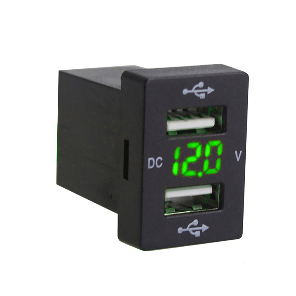 Dual Usb Car Charger Digital Voltmeter Display Real-Time Quick - Premium Car Chargers from Rapidvehicles - Just $26.99! Shop now at Rapidvehicles