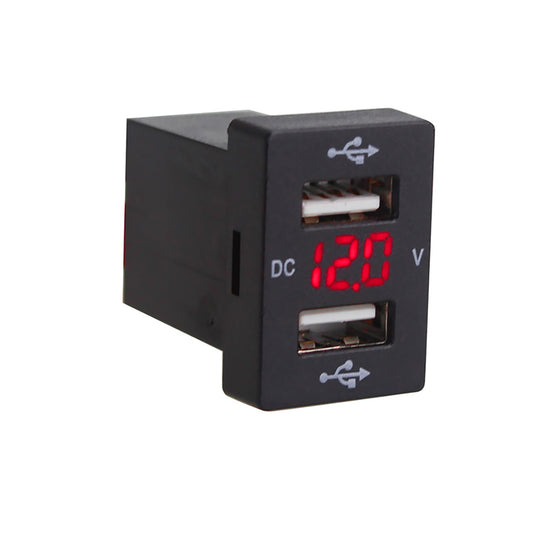 Dual Usb Car Charger Digital Voltmeter Display Real-Time Quick - Premium Car Chargers from Rapidvehicles - Just $26.99! Shop now at Rapidvehicles