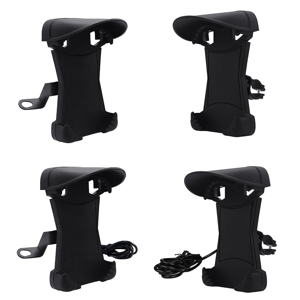 Motorcycle Phone Holder Sun Shade 360-degree Rotation Phone Clip Gps Navigation Stand Shockproof Bracket 9-24V mirror charge - Premium Car Mounts & Holders from Rapidvehicles - Just $24.99! Shop now at Rapidvehicles