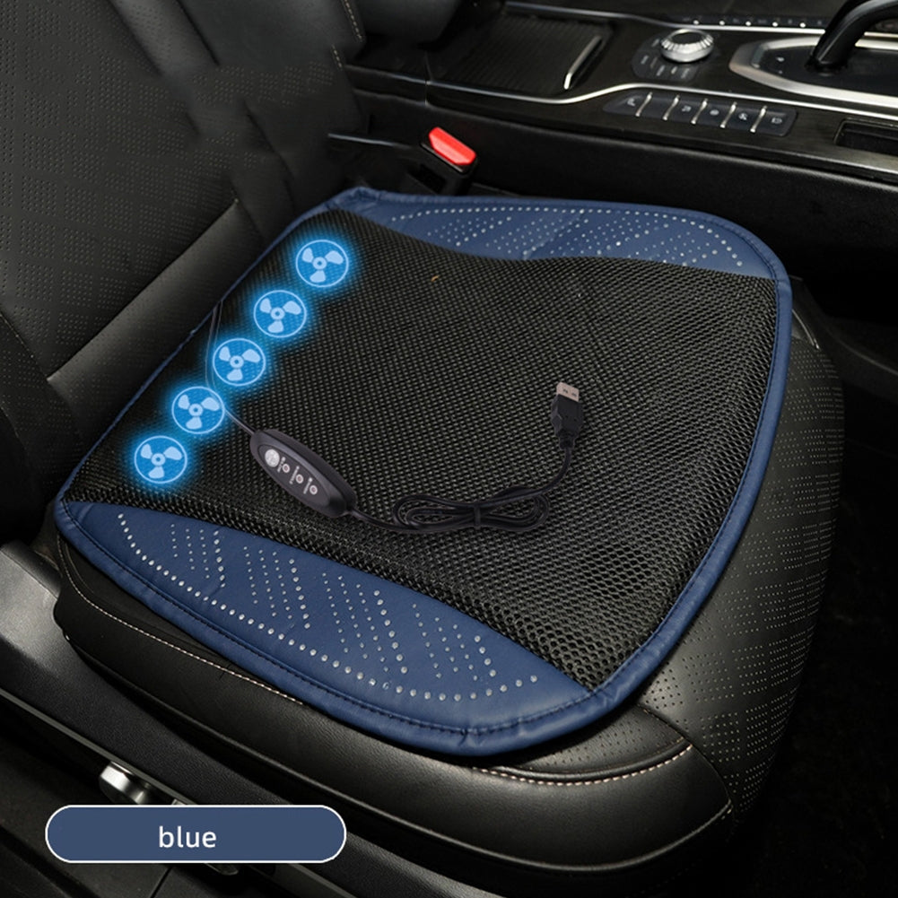 Ventilated Seat Cushion With USB Port 3-Speed Adjustable Breathable Air Flow Cooling Pad For Summer Car Home Office Chairs Red 9640D single pack - Premium Car Seat Cushion from Rapidvehicles - Just $41.99! Shop now at Rapidvehicles