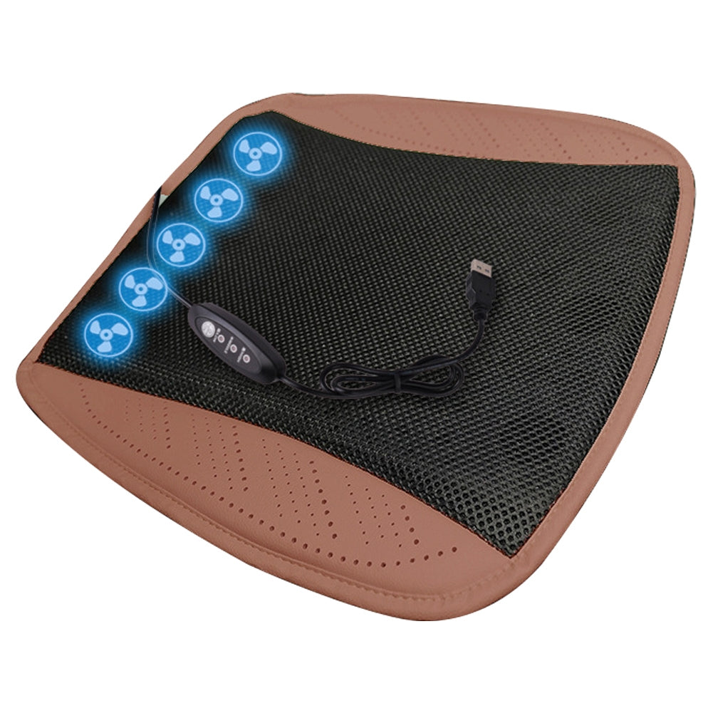 Ventilated Seat Cushion With USB Port 3-Speed Adjustable - Premium Car Seat Cushion from Rapidvehicles - Just $53.99! Shop now at Rapidvehicles