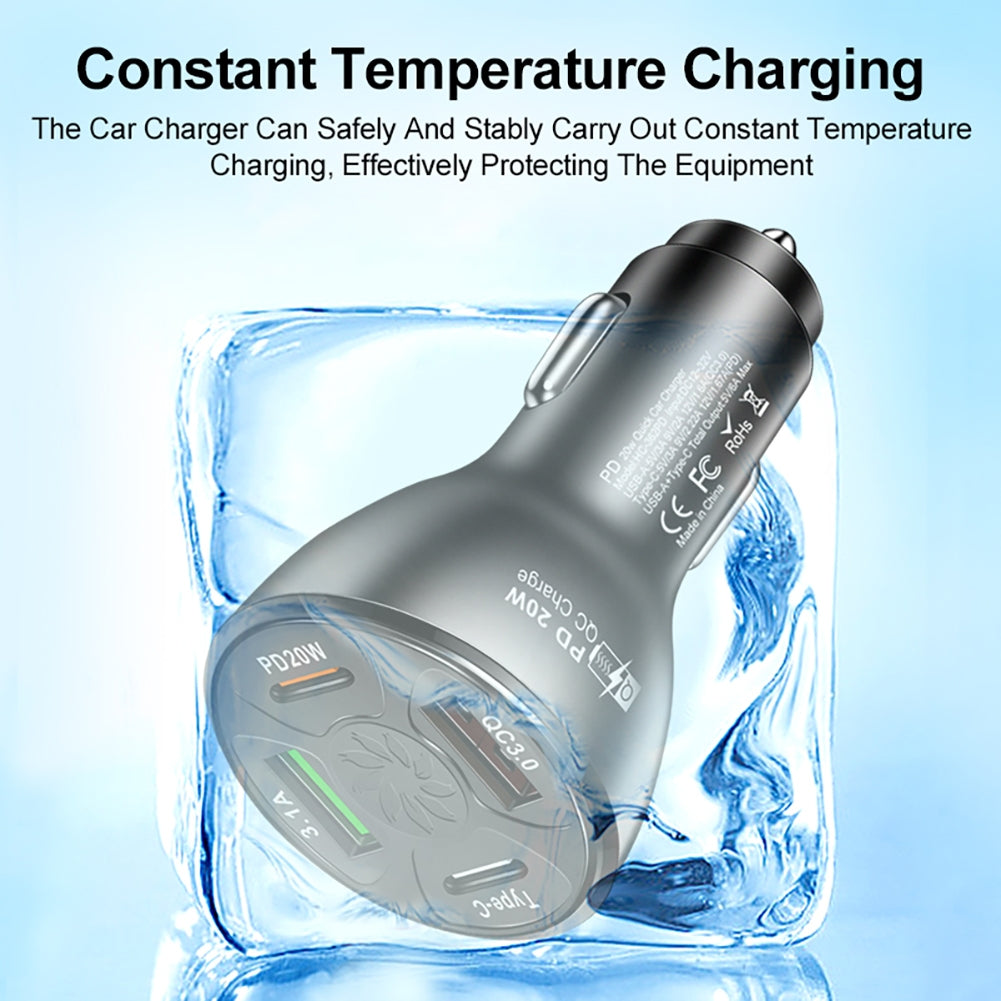 Usb Car Charger Fast Charging Adapter 20w Pd Qc3.0 Type 3.1a 2usb Multi-functional Multi-port Charger White - Premium Car Chargers from Rapidvehicles - Just $11.50! Shop now at Rapidvehicles