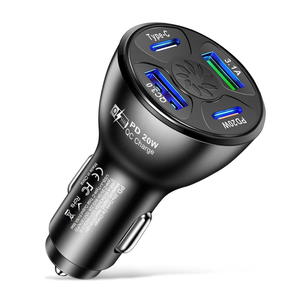 Usb Car Charger Fast Charging Adapter 20w Pd Qc3.0 Type 3.1a 2usb Multi-functional Multi-port Charger White - Premium Car Chargers from Rapidvehicles - Just $11.50! Shop now at Rapidvehicles