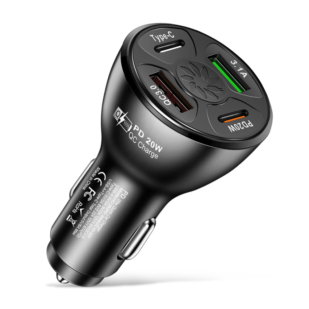 Usb Car Charger Fast Charging Adapter 20w Pd Qc3.0 Type 3.1a 2usb Multi-functional Multi-port Charger White - Premium Car Chargers from Rapidvehicles - Just $11.50! Shop now at Rapidvehicles