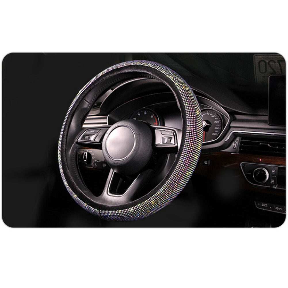 Full Crystal Steering Wheel Cover Rhinestone Diamond Car Steering Wheel Covers Car Styling Auto Accessories Set Silver Diamond - Premium Car Stickers & Covers from Rapidvehicles - Just $35.27! Shop now at Rapidvehicles