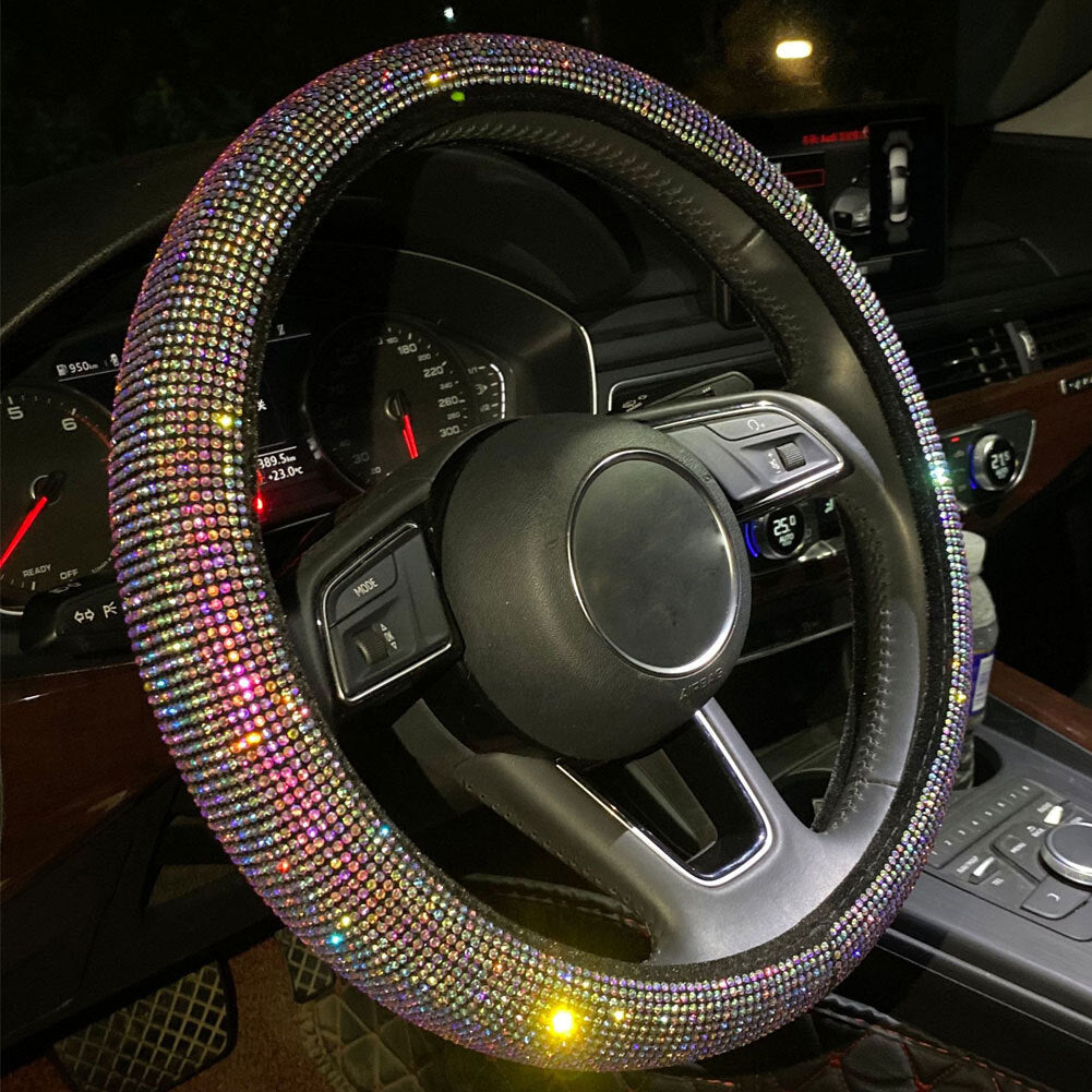 Full Crystal Steering Wheel Cover Rhinestone Diamond Car Steering Wheel Covers Car Styling Auto Accessories Set Silver Diamond - Premium Car Stickers & Covers from Rapidvehicles - Just $35.27! Shop now at Rapidvehicles