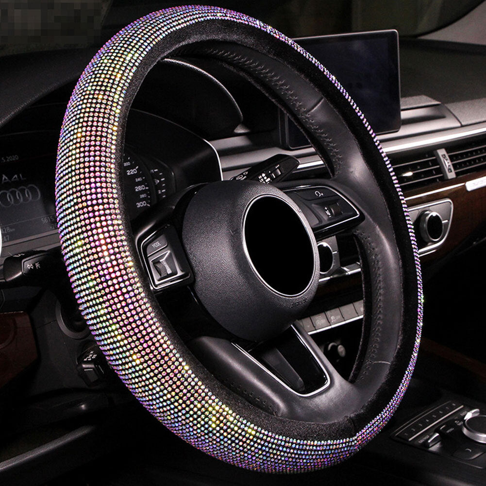 Full Crystal Steering Wheel Cover Rhinestone Diamond Car Steering Wheel Covers Car Styling Auto Accessories Set Silver Diamond - Premium Car Stickers & Covers from Rapidvehicles - Just $35.27! Shop now at Rapidvehicles