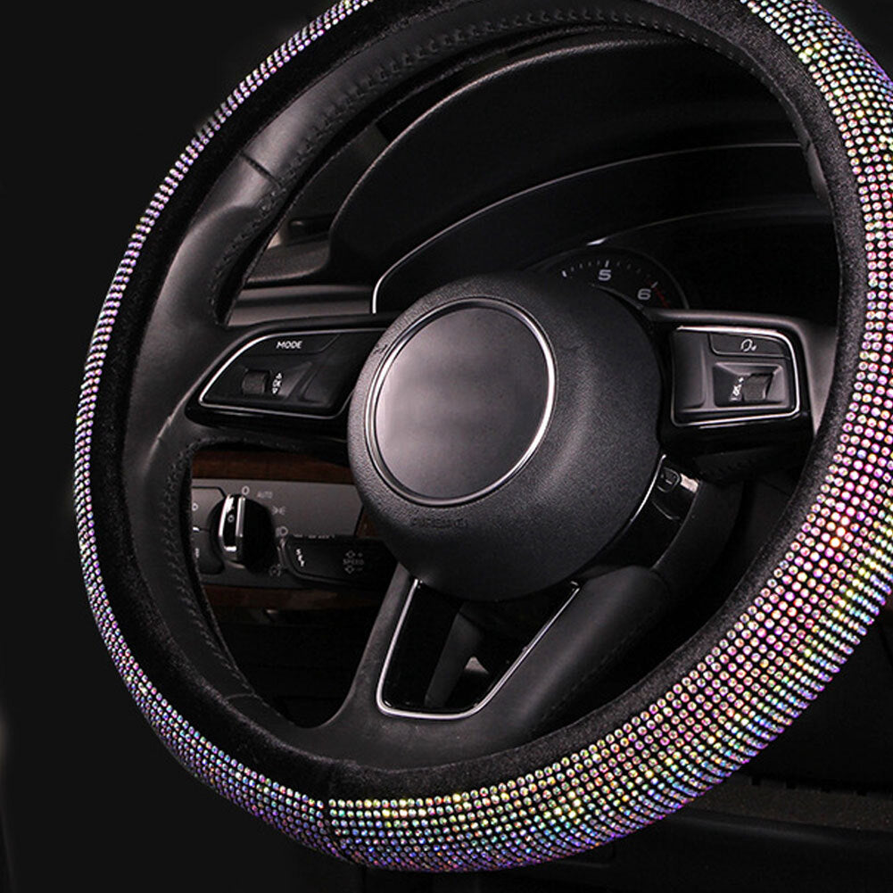 Full Crystal Steering Wheel Cover Rhinestone Diamond Car Steering Wheel Covers Car Styling Auto Accessories Set Colorful diamond - Premium Car Stickers & Covers from Rapidvehicles - Just $35.63! Shop now at Rapidvehicles