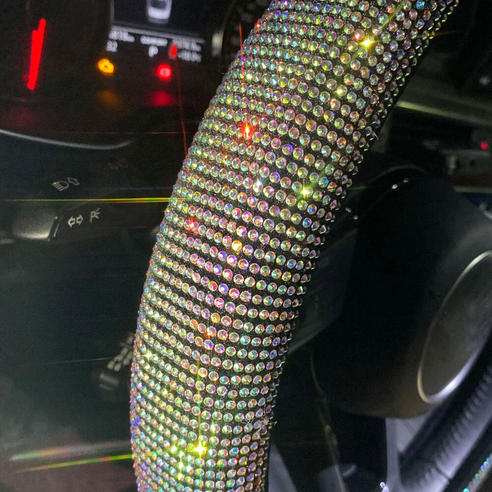 Full Crystal Steering Wheel Cover Rhinestone Diamond Car Steering - Premium Car Stickers & Covers from Rapidvehicles - Just $43.99! Shop now at Rapidvehicles