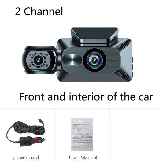 3 Channel Dash Cam Built-in WiFi Front and Rear Inside Dash - Premium Car DVR from Rapidvehicles - Just $64.99! Shop now at Rapidvehicles