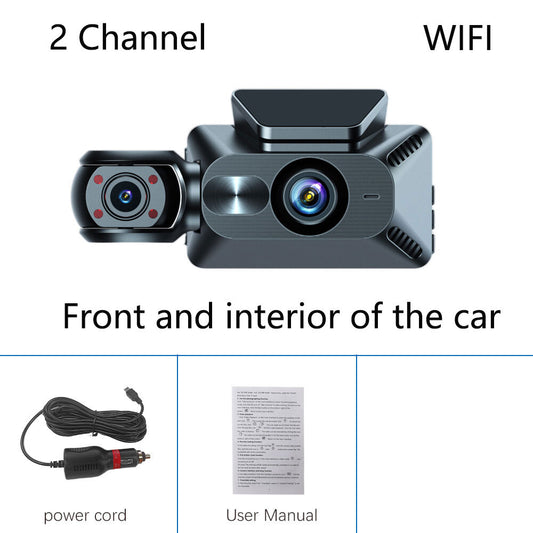 3 Channel Dash Cam Built-in WiFi Front and Rear Inside Dash - Premium Car DVR from Rapidvehicles - Just $68.99! Shop now at Rapidvehicles