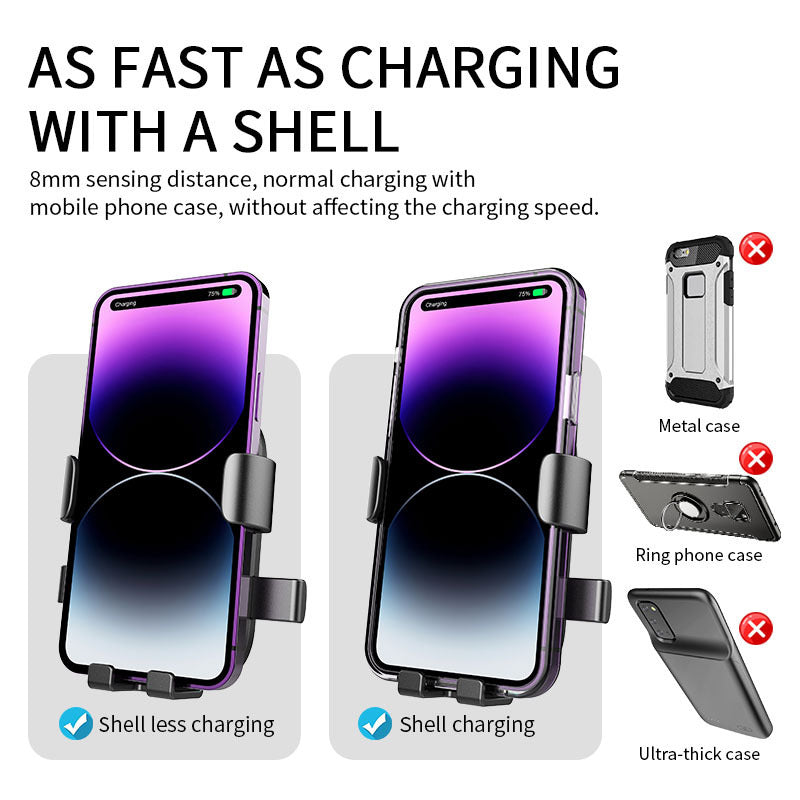 Wireless Car Charger 15W Fast Charging Auto-Clamping Car Charger - Premium Car Mounts & Holders from Rapidvehicles - Just $35.09! Shop now at Rapidvehicles