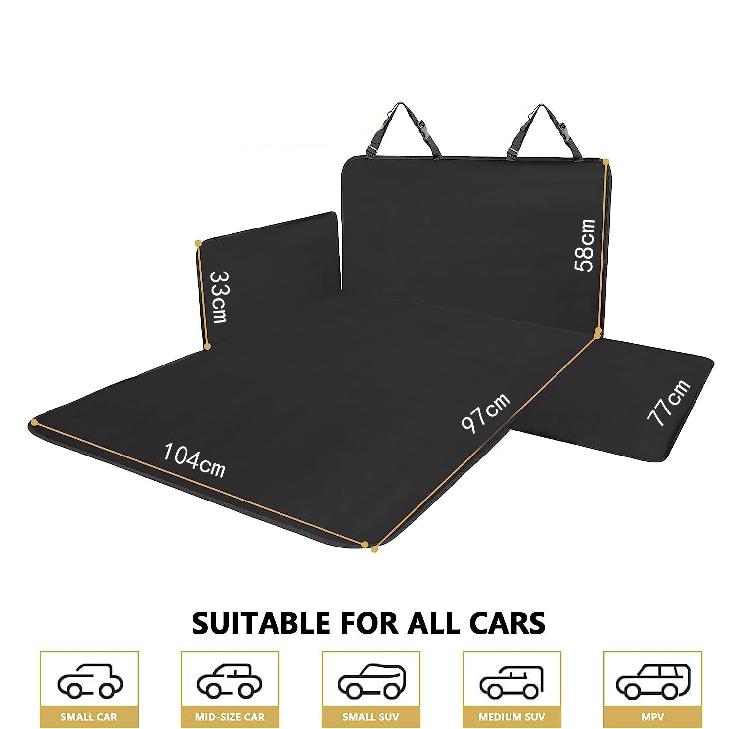 Pet Dog Trunk Cargo Liner, 600D Oxford Cloth Scratch Proof Waterproof Floor Mat Protector, Portable Foldable Pet Seat Covers For Large SUV, Trucks Accessories pure black Universal - Premium Car Seat Cushion from Rapidvehicles - Just $38.99! Shop now at Rapidvehicles