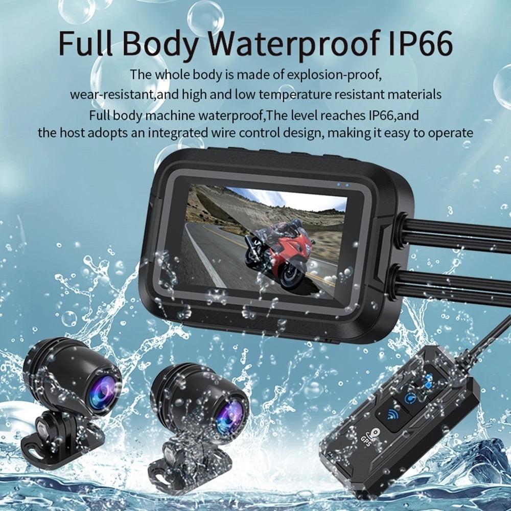 Motorcycle Dash Cam 150 Wide Angle, HD 1080P Front and Rear Camera Driving Recorder, Loop Recording, screenless-no GPS - Premium Car DVR from Rapidvehicles - Just $92.08! Shop now at Rapidvehicles