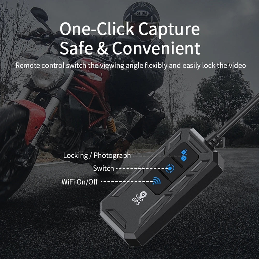 Motorcycle Dash Cam 150 Wide Angle, HD 1080P Front and Rear Camera Driving Recorder, Loop Recording, screenless-no GPS - Premium Car DVR from Rapidvehicles - Just $92.08! Shop now at Rapidvehicles