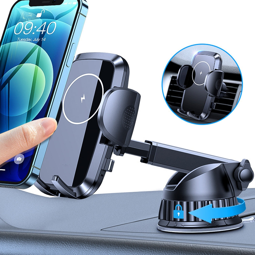 Wireless Car Charger 360 Rotation Charging Stand Car Phone Holder Mount Air Vent Dashboard Phone Holder Black - Premium Car Mounts & Holders from Rapidvehicles - Just $33.99! Shop now at Rapidvehicles