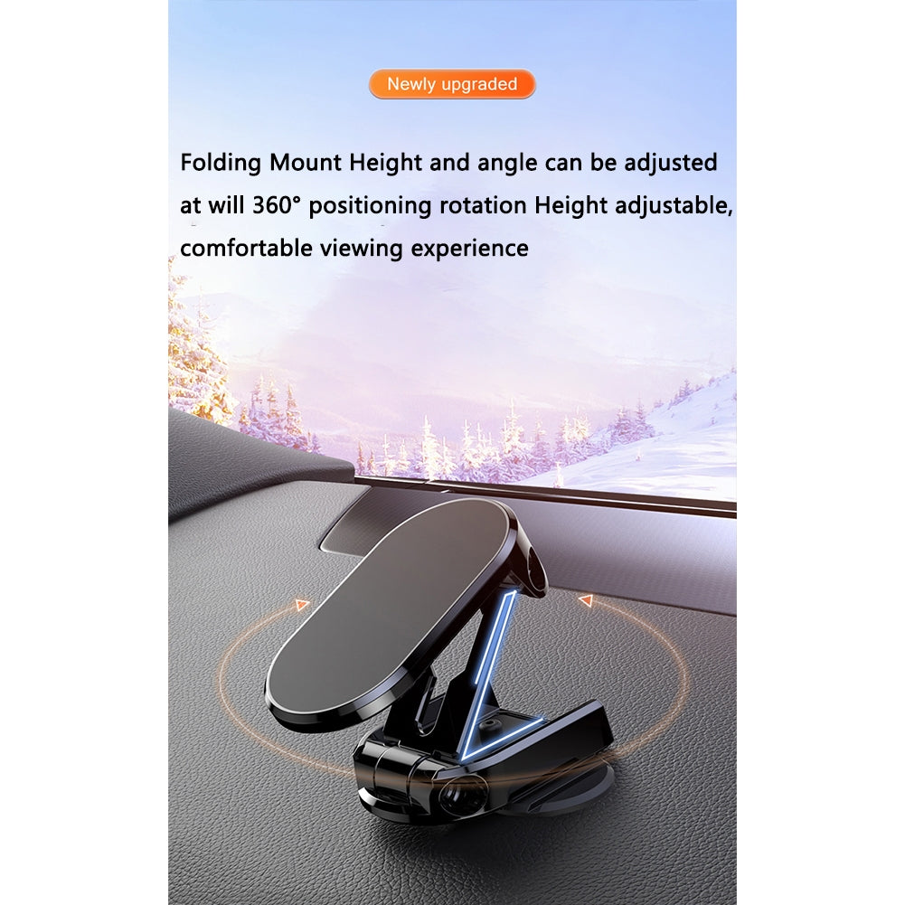 Magnetic Phone Mount Foldable 360 Degree Arbitrary Rotation Universal Car Phone Holder For Home Office Car Silver Gray - Premium Car Mounts & Holders from Rapidvehicles - Just $15.99! Shop now at Rapidvehicles