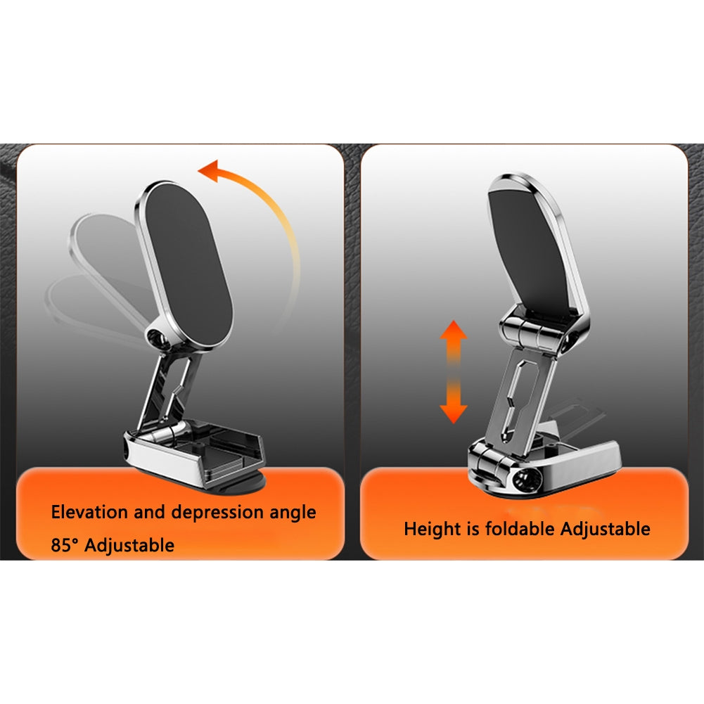 Magnetic Phone Mount Foldable 360 Degree Arbitrary Rotation Universal Car Phone Holder For Home Office Car Silver Gray - Premium Car Mounts & Holders from Rapidvehicles - Just $15.99! Shop now at Rapidvehicles