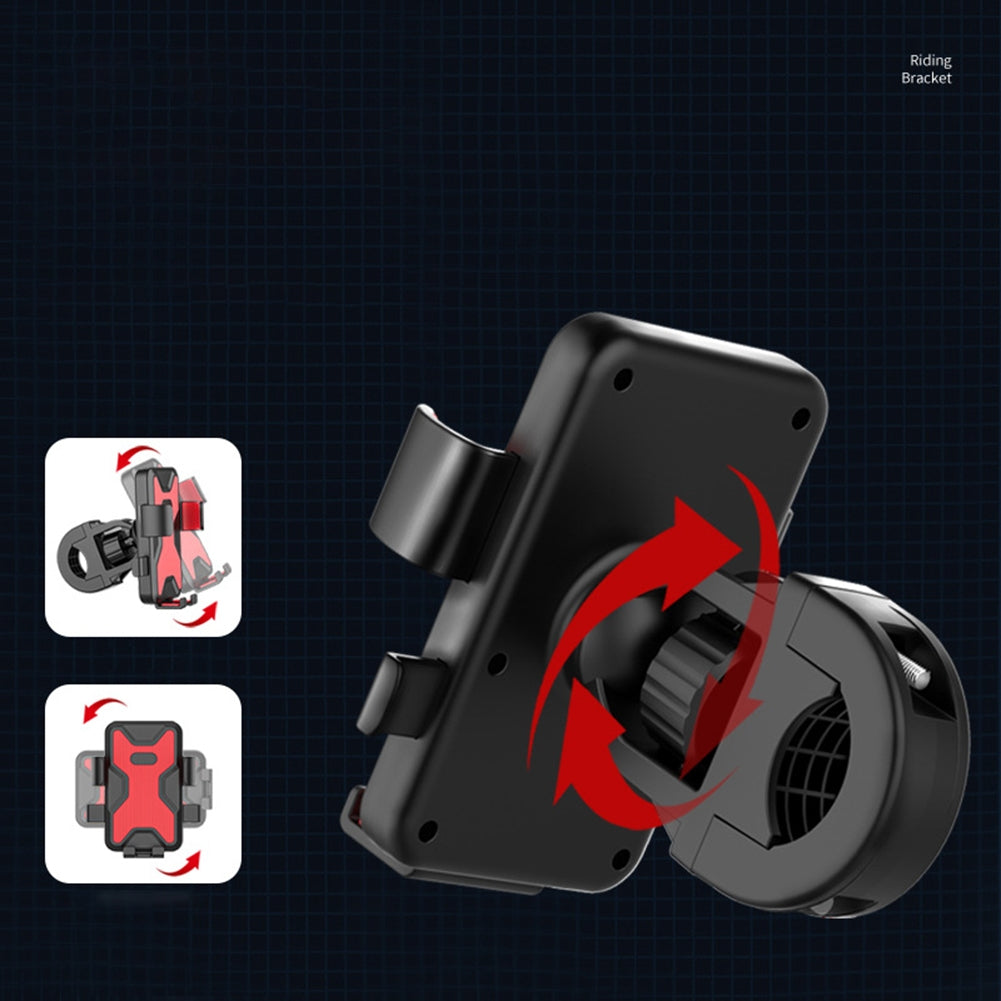 Bike Phone Mount Holder Shockproof Anti-Shake 360 Rotatable Cell Phone Holder Navigation Bracket For Motorcycle Bicycle Scooter Mirror base red - Premium Car Mounts & Holders from Rapidvehicles - Just $16.99! Shop now at Rapidvehicles