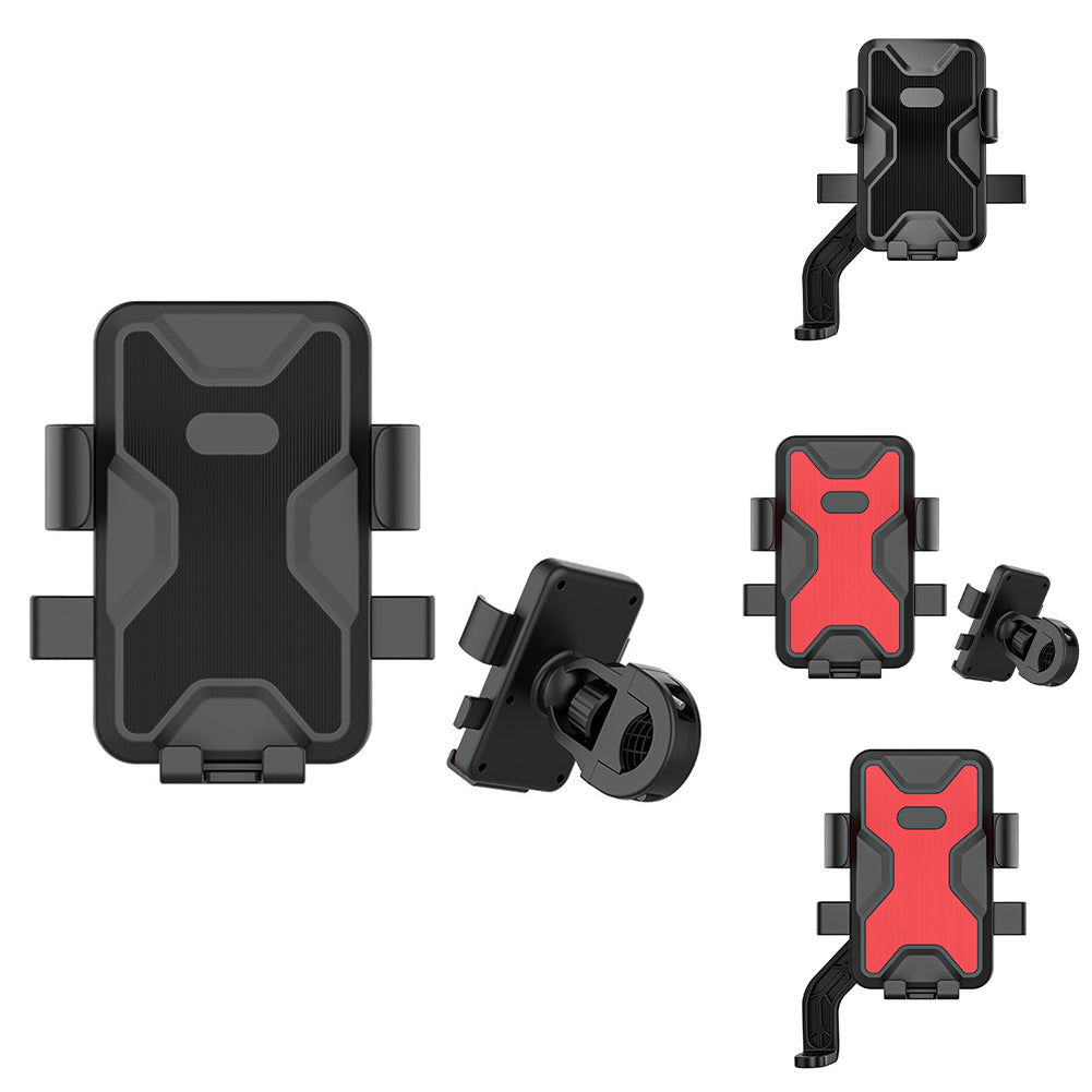 Bike Phone Mount Holder Shockproof Anti-Shake 360 Rotatable Cell Phone Holder Navigation Bracket For Motorcycle Bicycle Scooter handlebar red - Premium Car Mounts & Holders from Rapidvehicles - Just $16.99! Shop now at Rapidvehicles