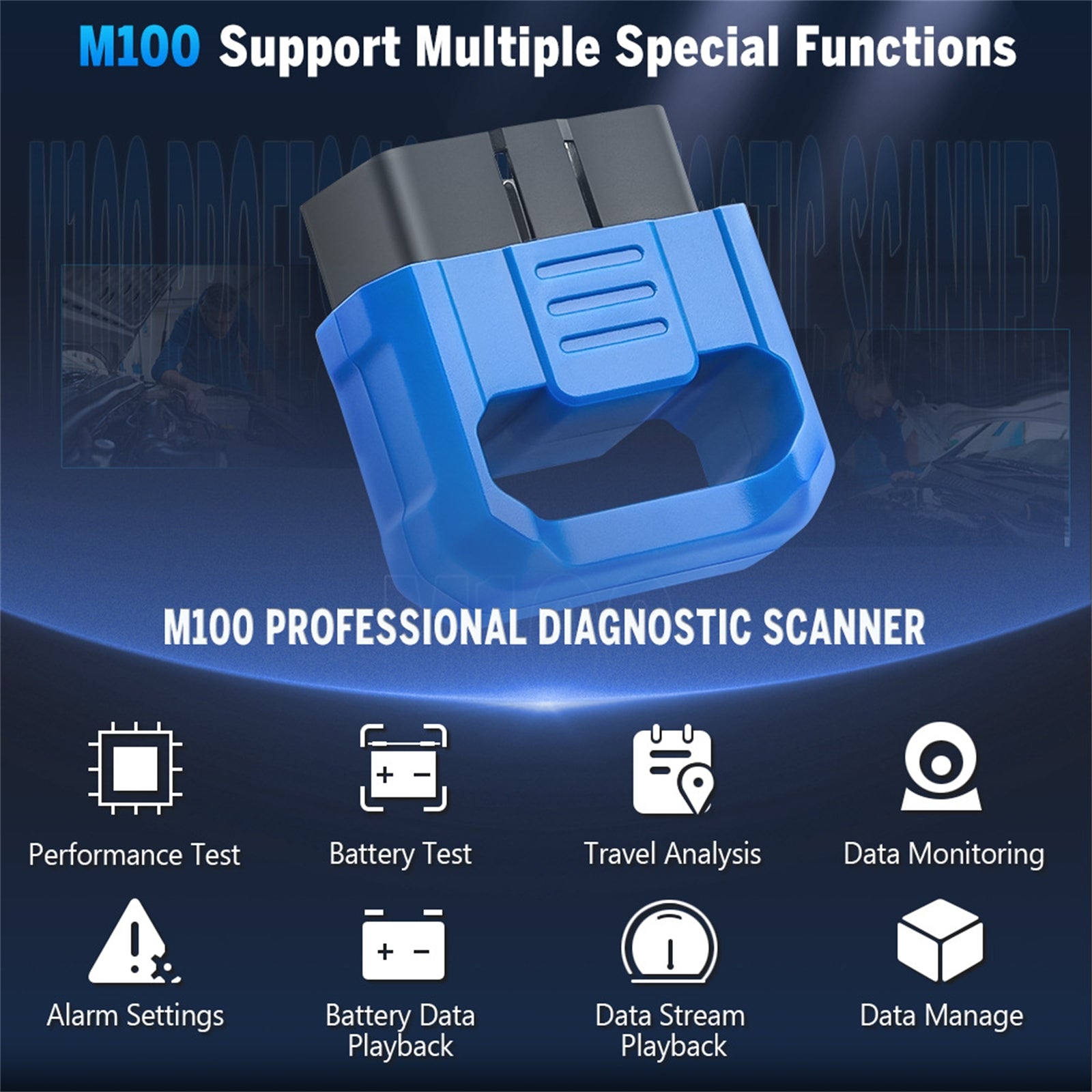 M100 Obd2 Bluetooth 4.0 Scanner Auto Car Fault Diagnosis Tool Code Reader Compatible for IOS Android - Premium OBD & Diagnostic Tools from Rapidvehicles - Just $33.99! Shop now at Rapidvehicles